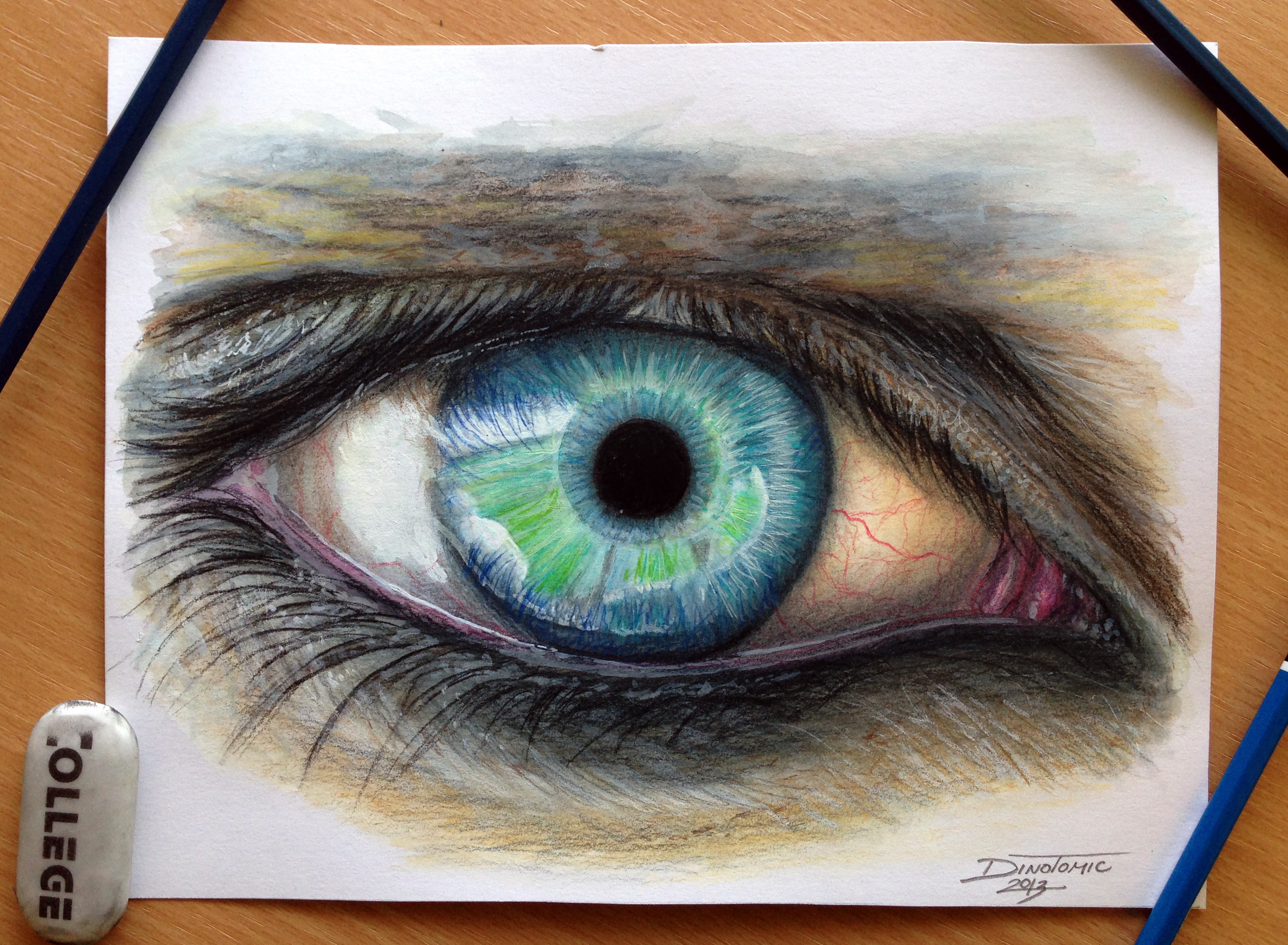 Color Eye Drawing Photo
