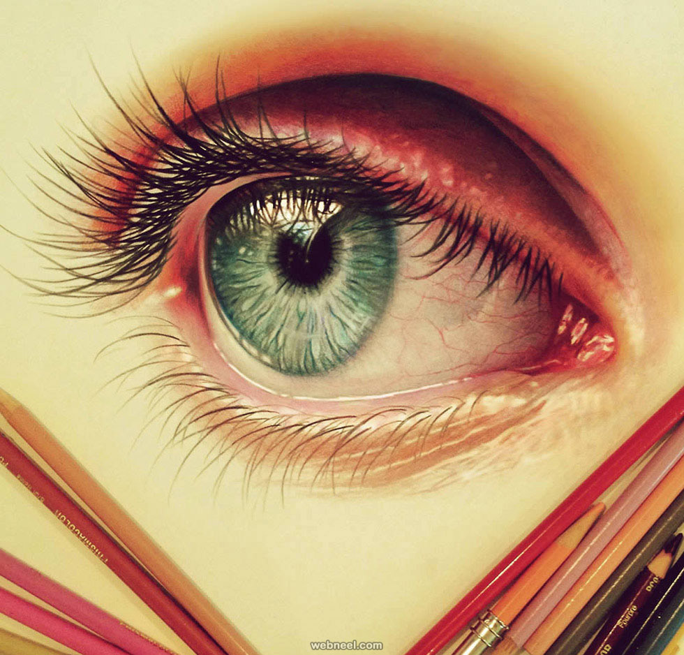 Color Eye Drawing Pics