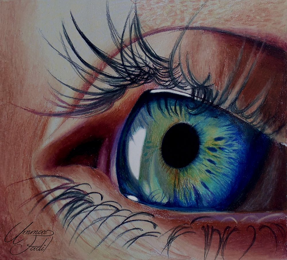 Color Eye Drawing Realistic