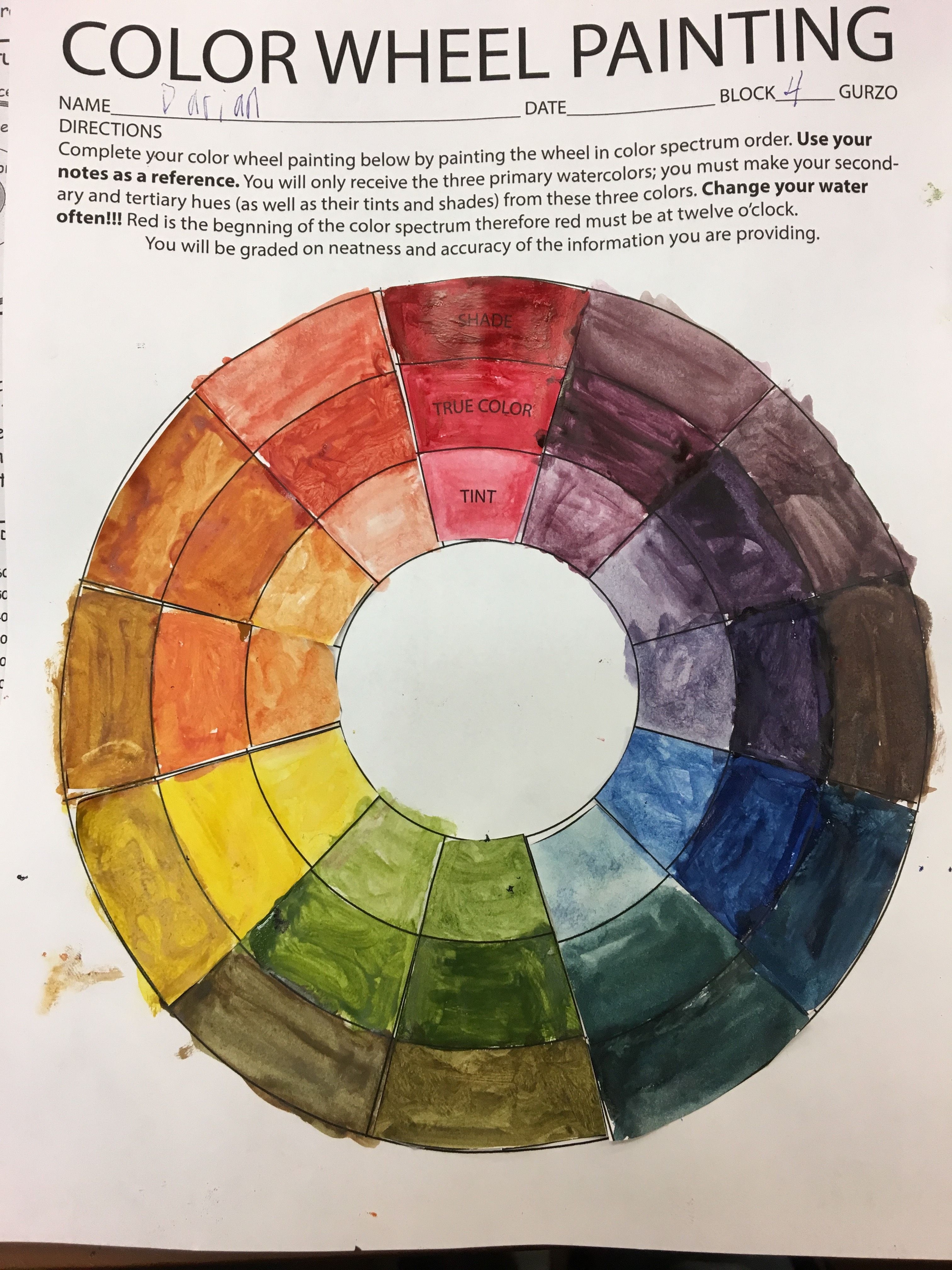 Color Wheel Drawing Image