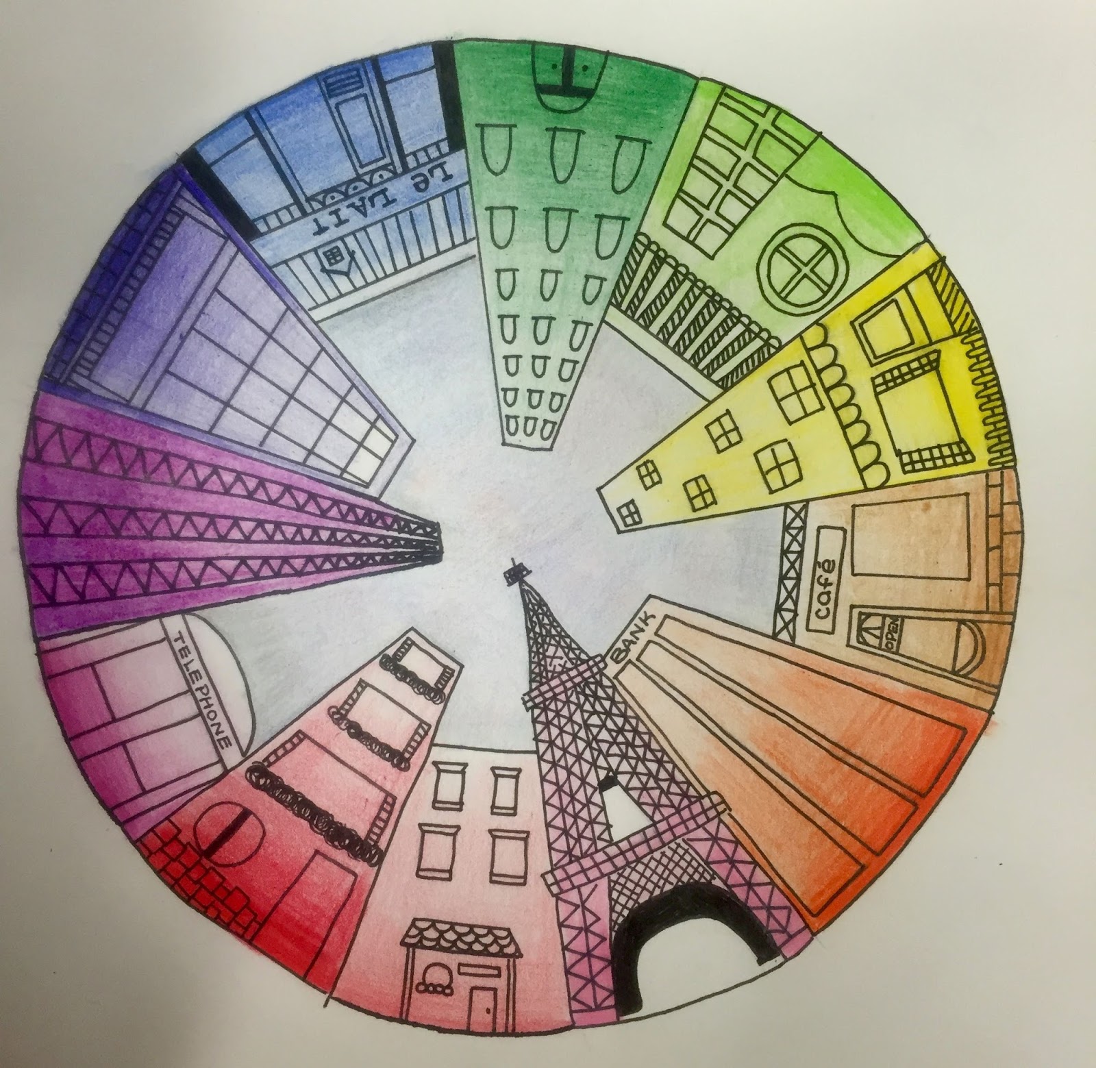 Color Wheel Drawing Picture