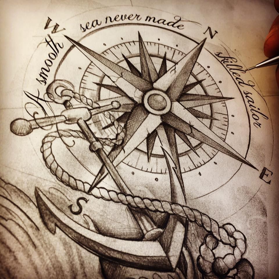 Compass Tattoo Best Drawing