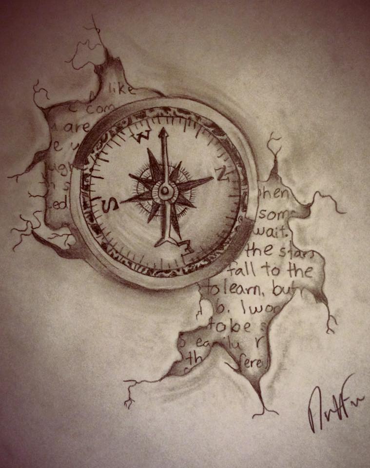 Compass Tattoo Drawing Art