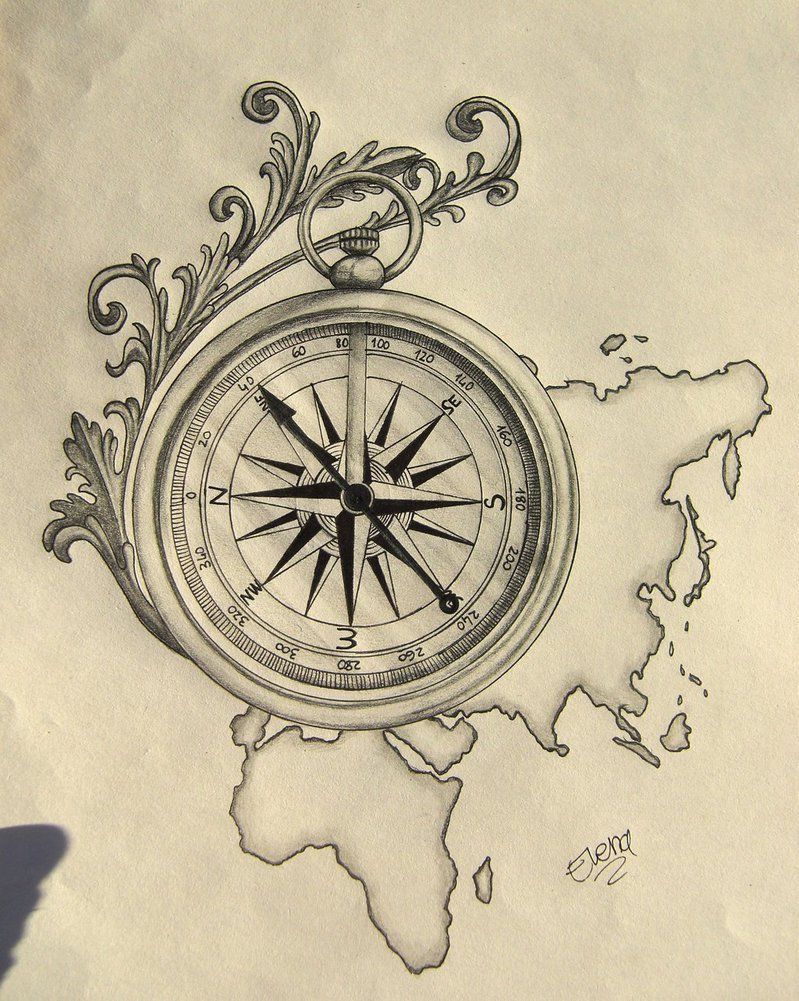 Compass Tattoo Drawing Photo