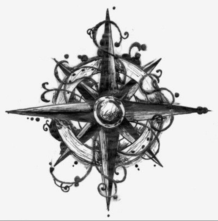 Compass Tattoo Drawing Realistic