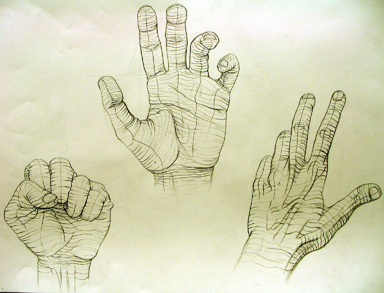 Contour Hands Drawing Amazing