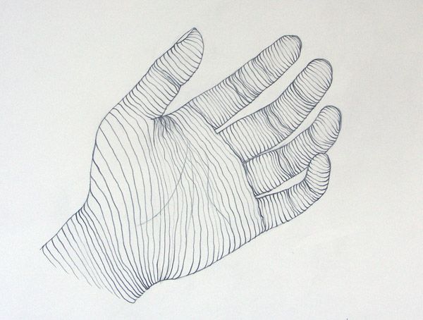 Contour Hands Drawing Photo