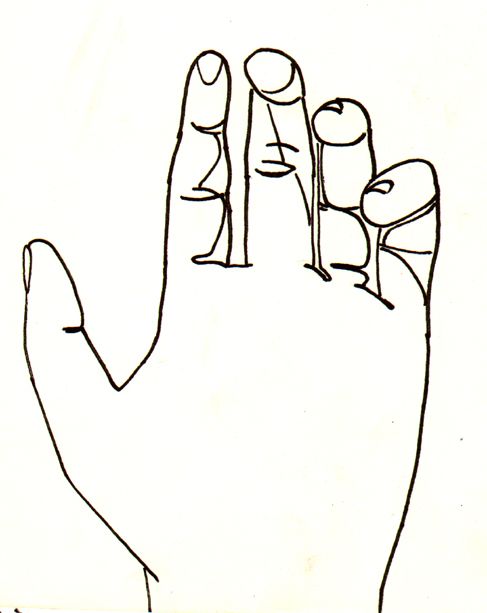 Contour Hands Drawing Pic