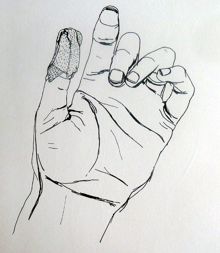 Contour Hands Drawing