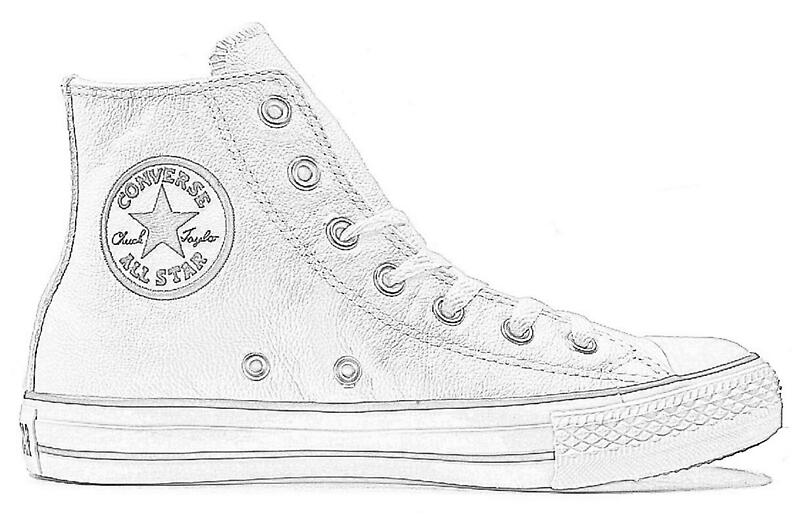 Converse Drawing Picture - Drawing Skill