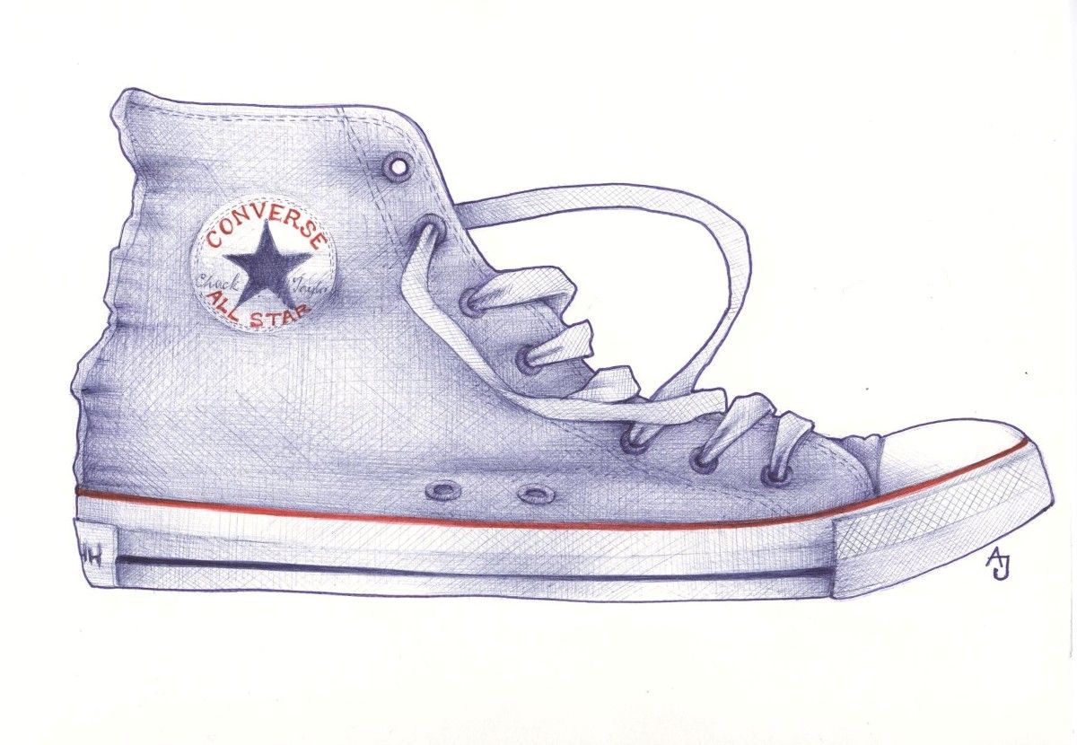 Converse Drawing Realistic