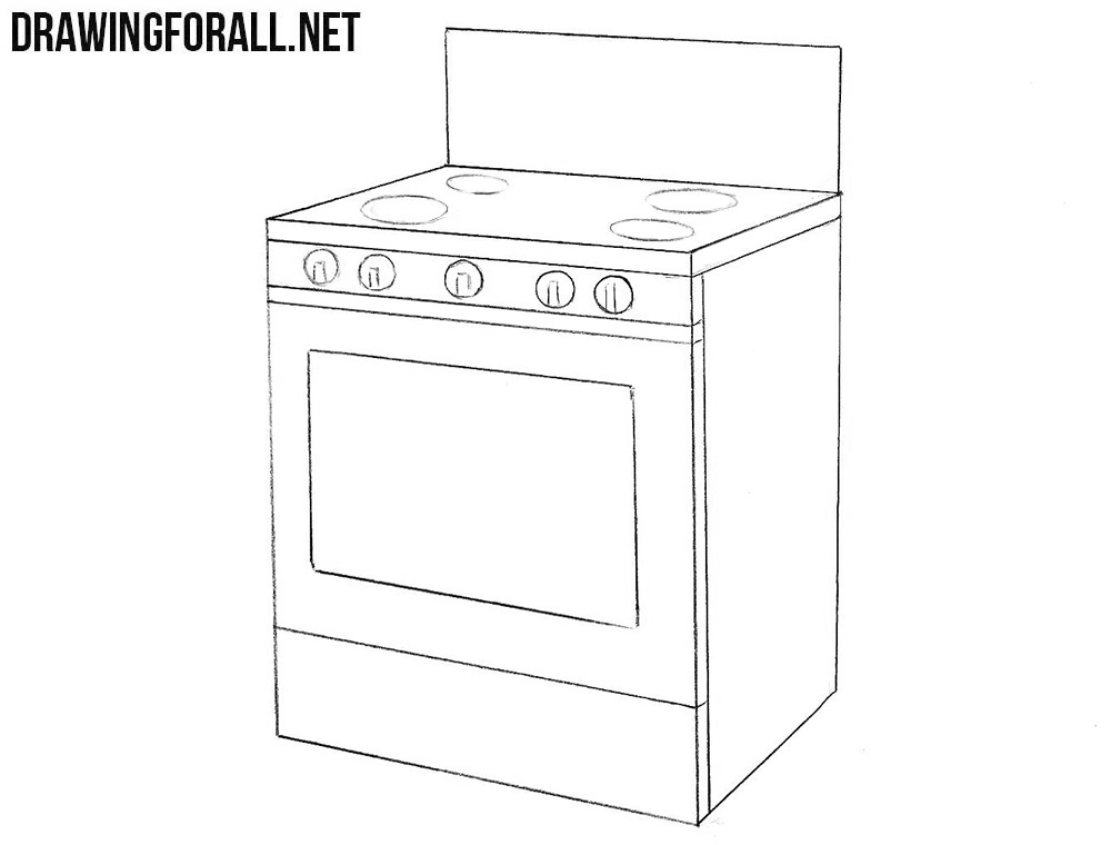 Cooker Drawing Sketch