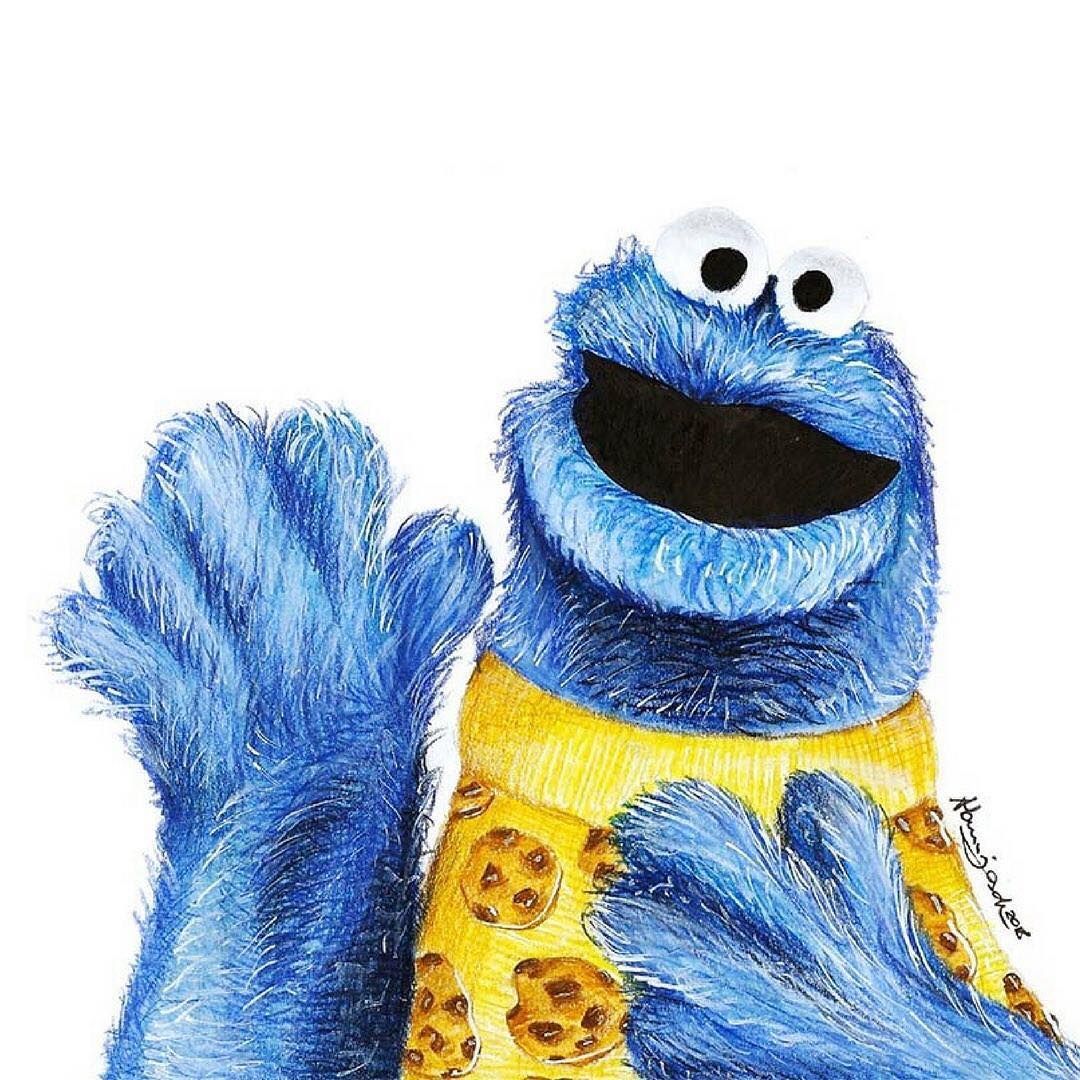 Cookie Monster Drawing Pic