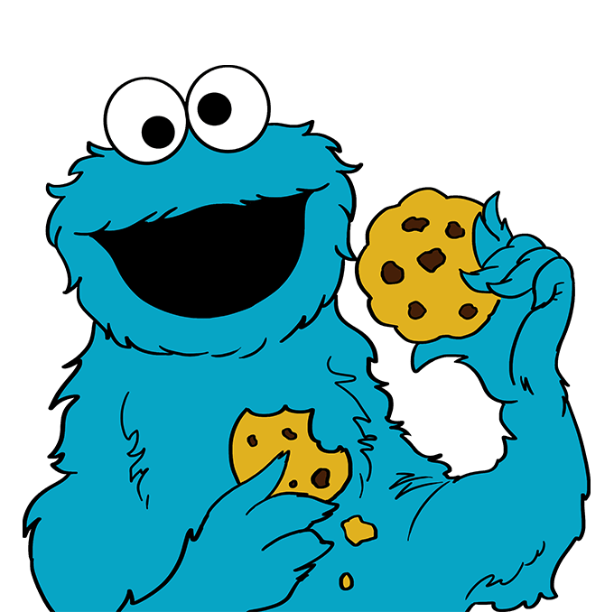 Cookie Monster Drawing Sketch