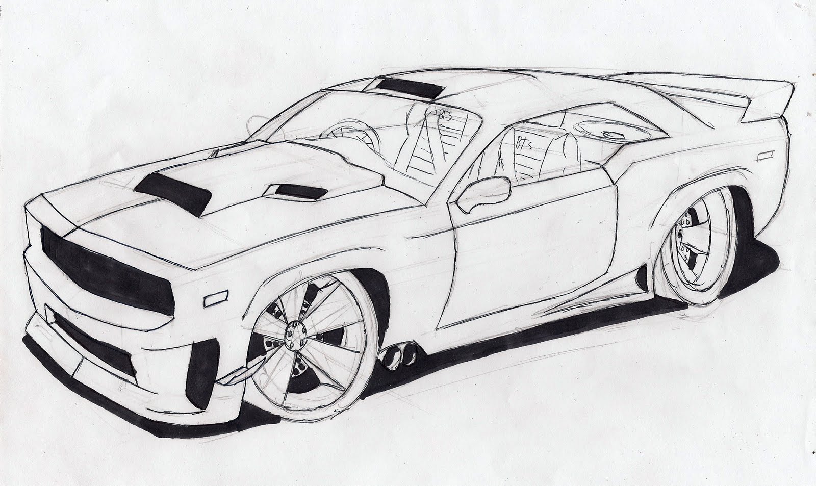 Cool Car Drawing Image