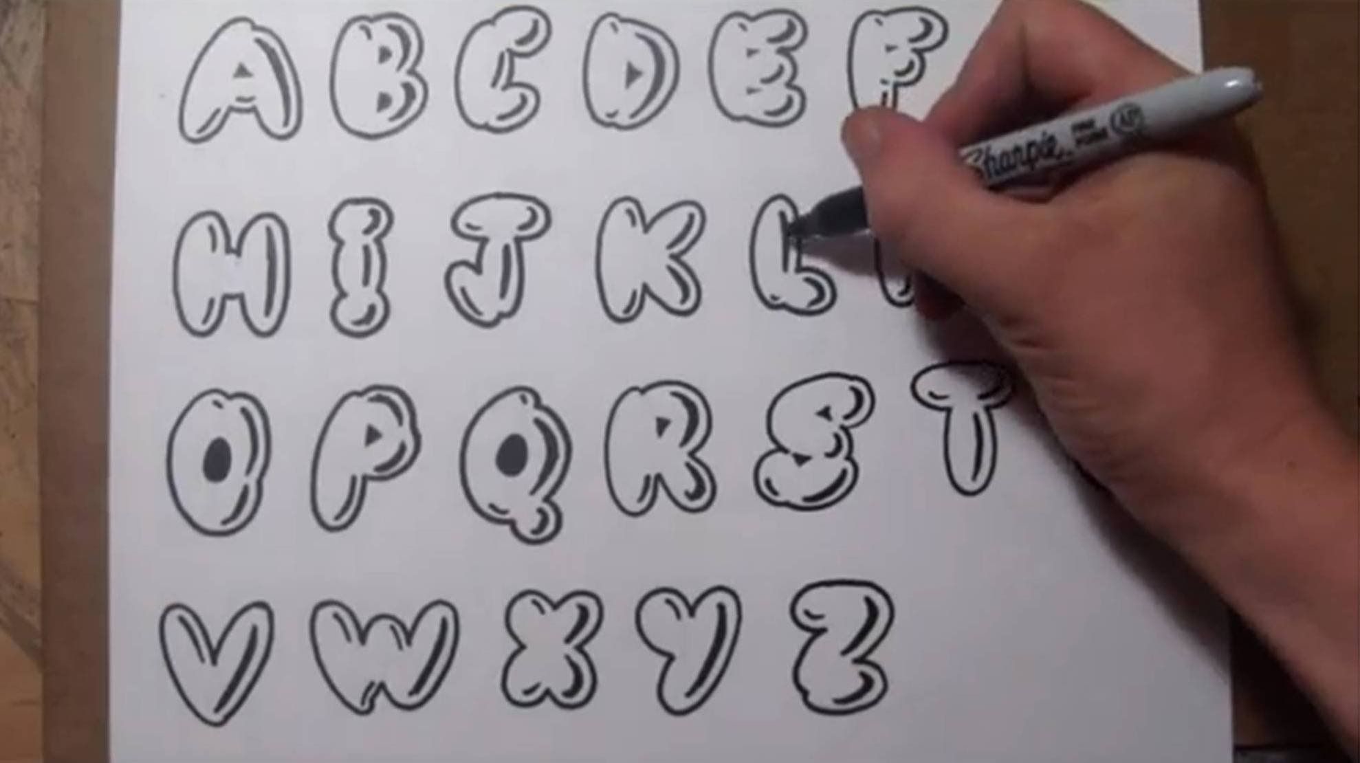 Cool Letters Drawing Picture