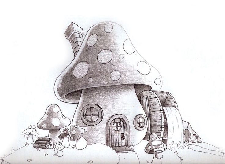 Cool Mushroom Drawing Photo