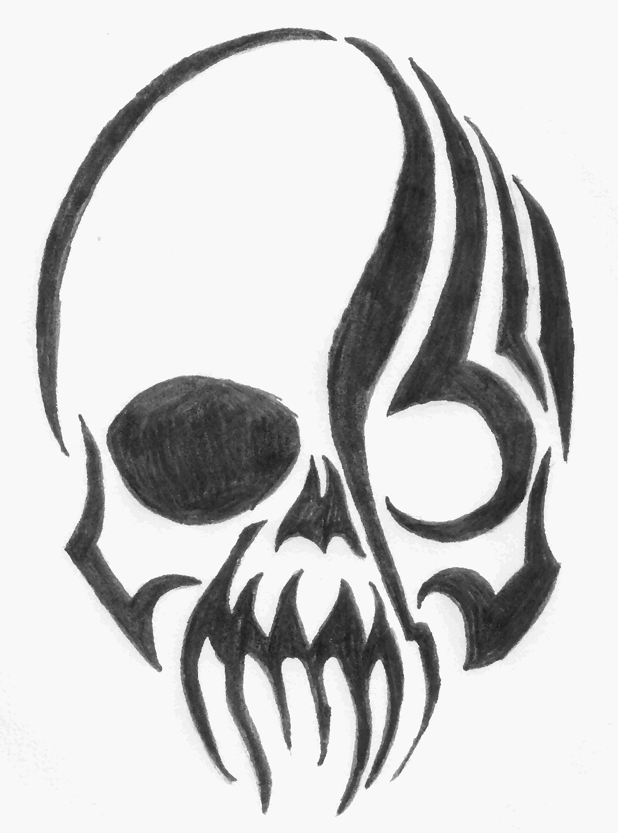 Cool Skull Best Drawing