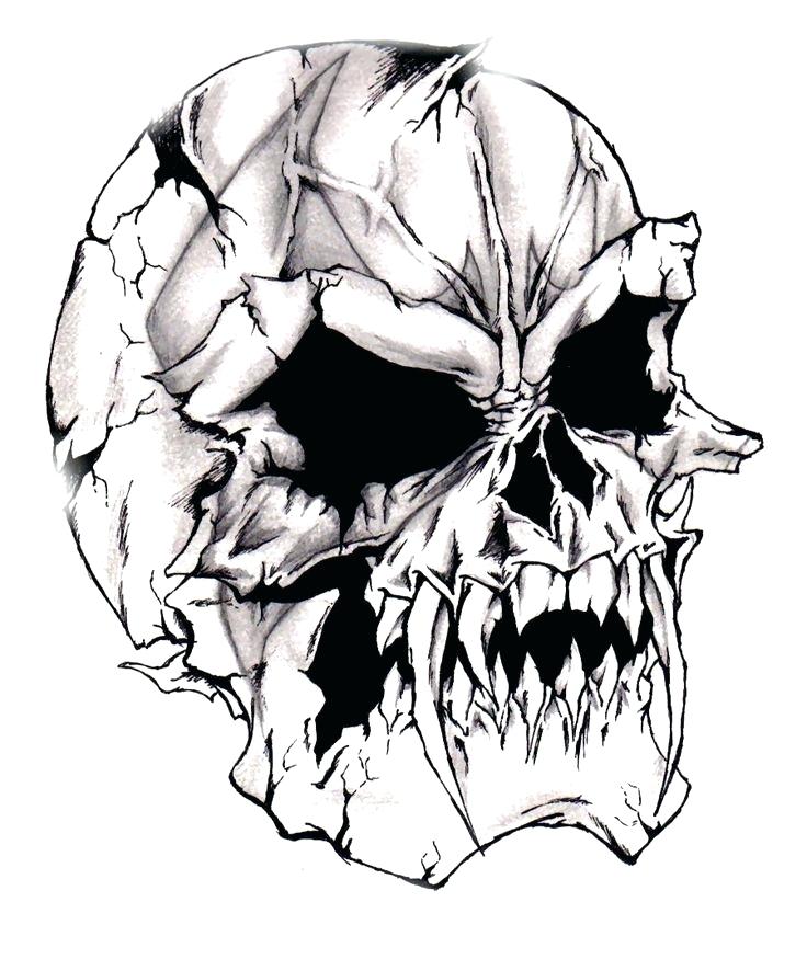 Cool Skull Drawing High-Quality