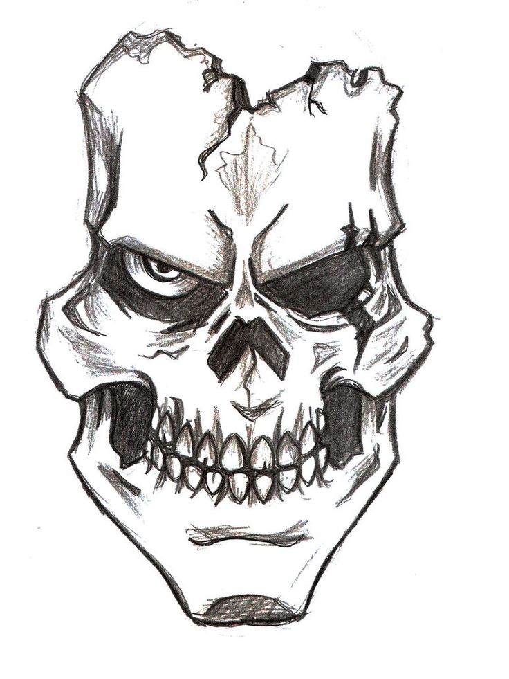 Cool Skull Drawing Photo