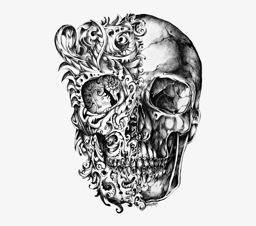 Cool Skull Drawing Pic