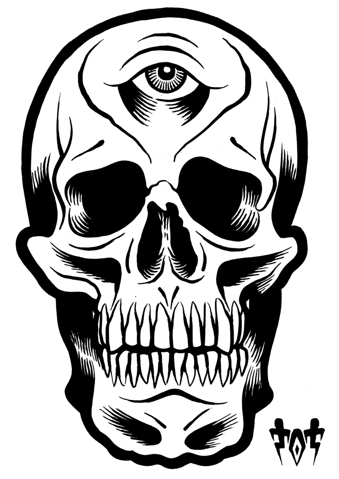 Cool Skull Drawing Sketch