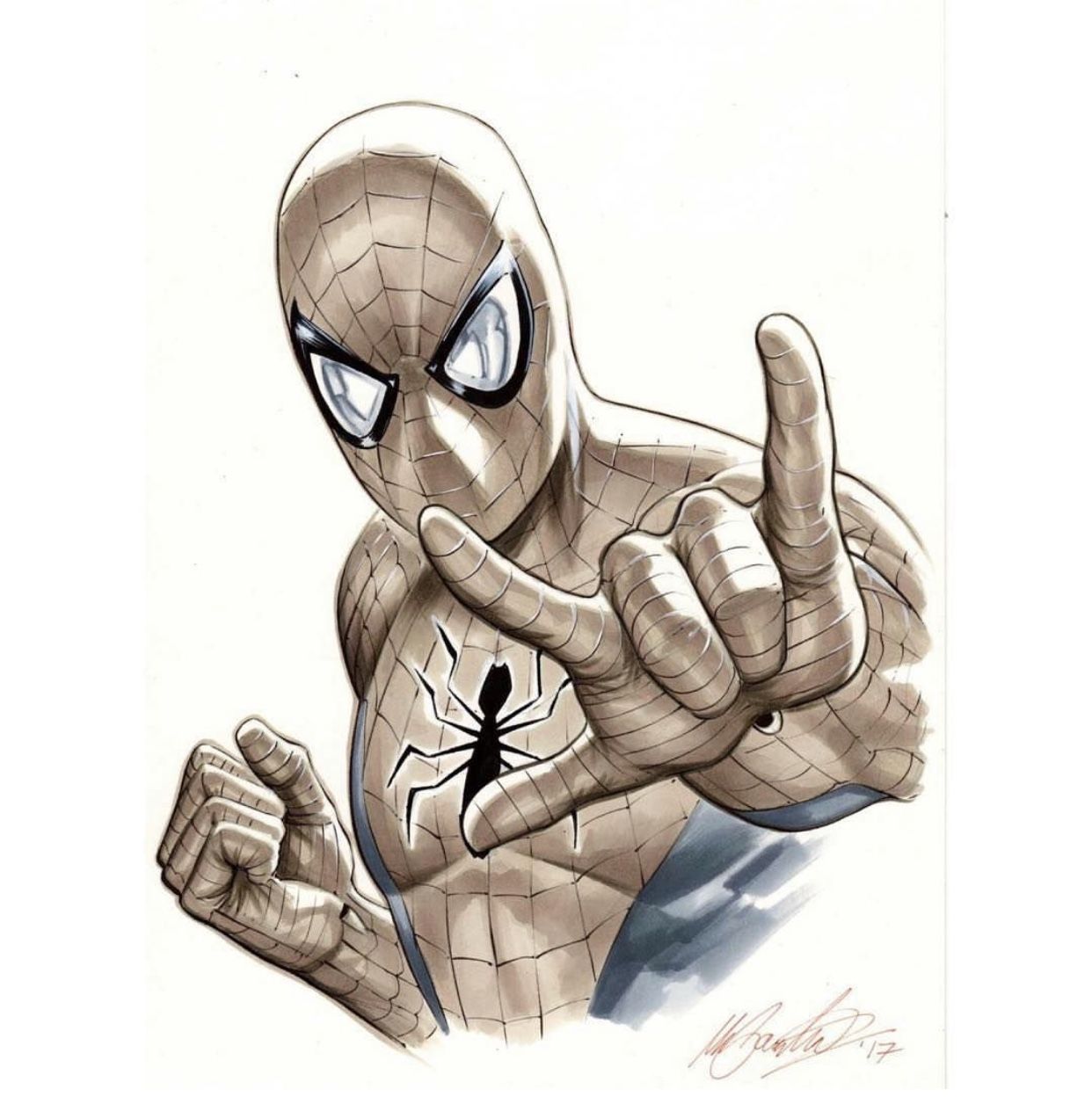 Cool Spider Man Art Drawing