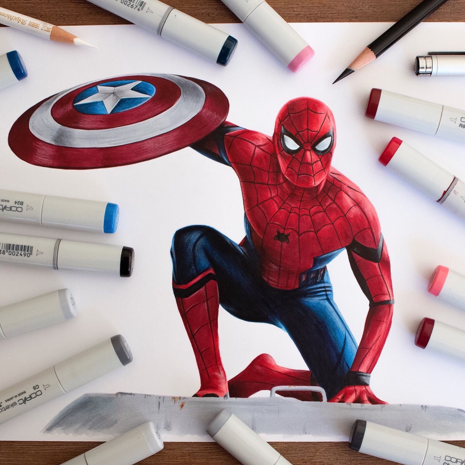 Cool Spider Man Drawing Image