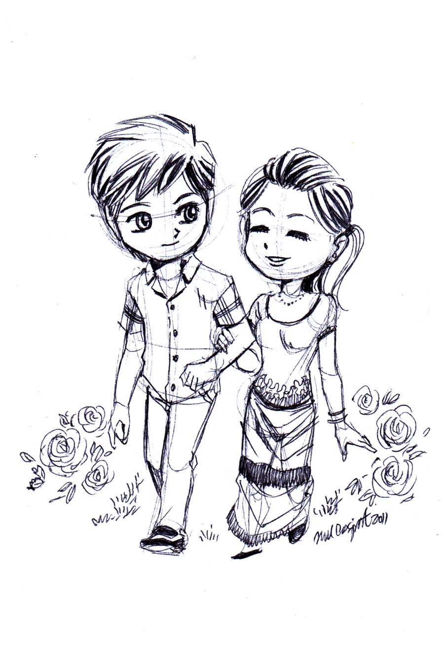 Couple Cartoon Drawing Images
