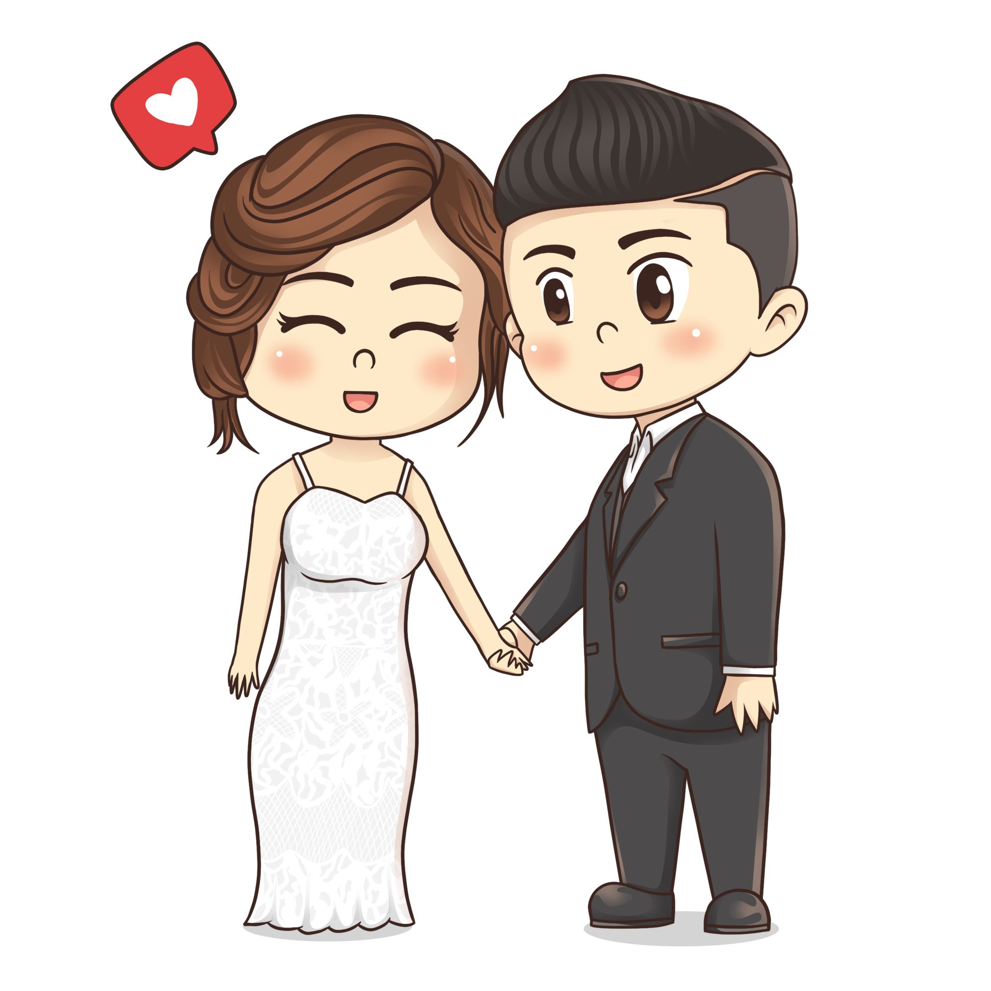 Couple Cartoon Drawing Realistic