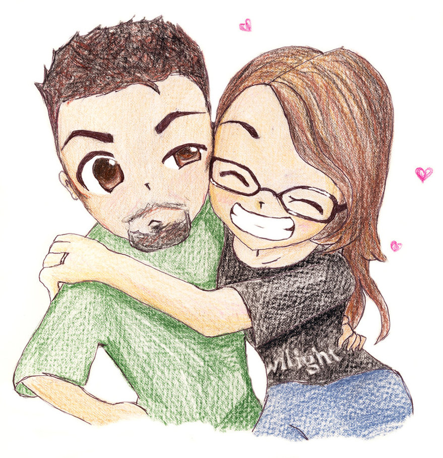 Couple Cartoon Drawing Sketch