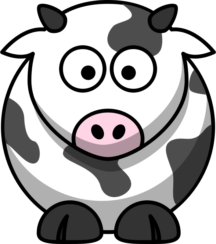 Cow Cartoon Drawing Realistic