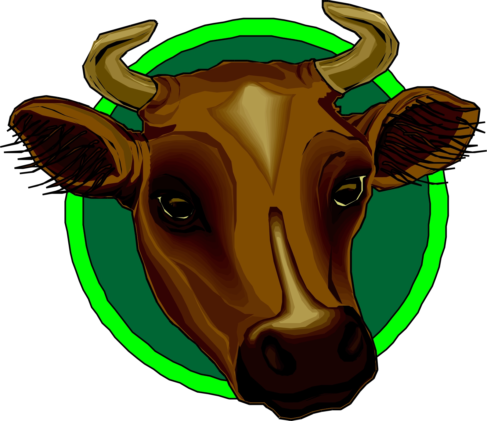 Cow Head Drawing High-Quality