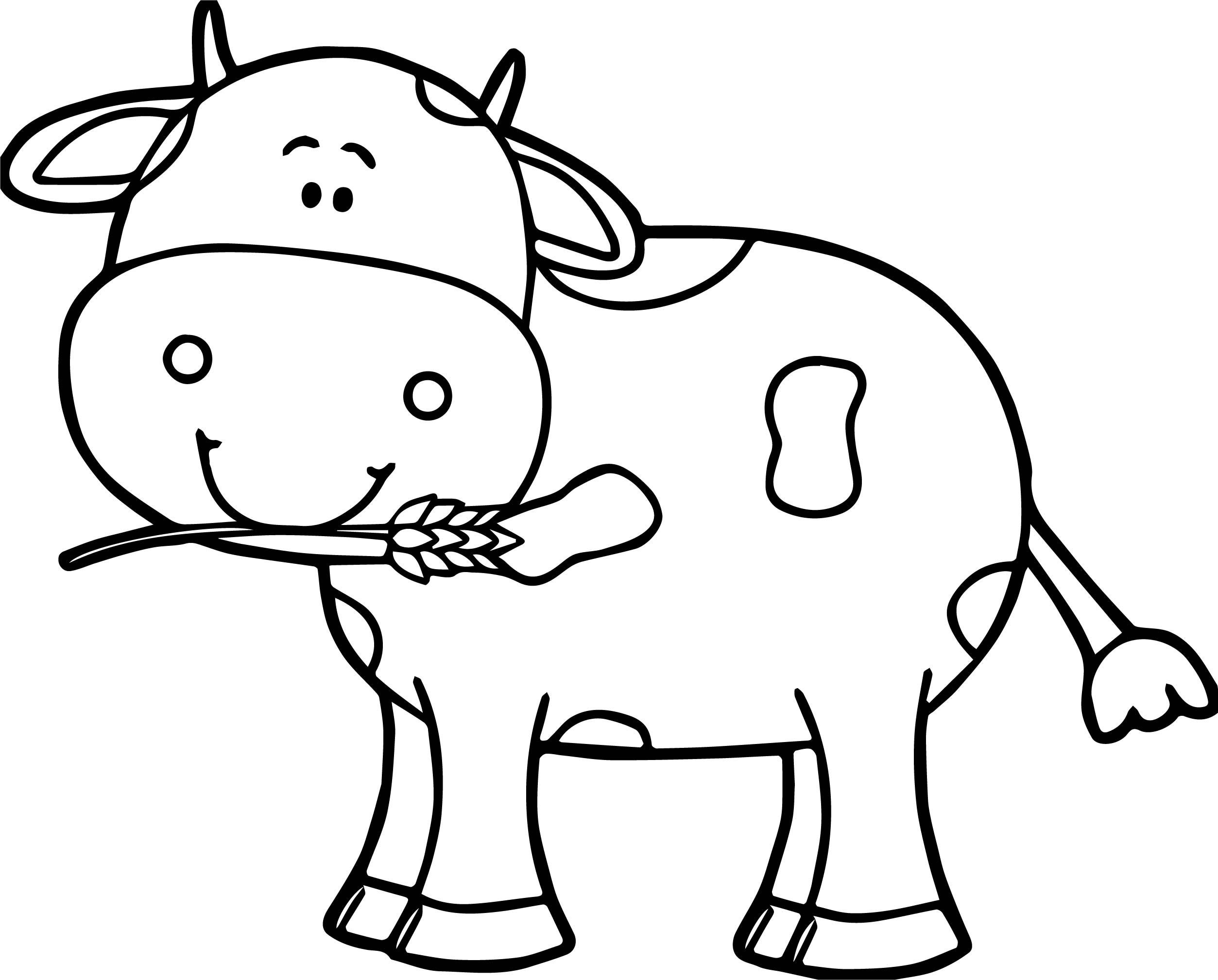 Cow Simple Drawing Beautiful Image