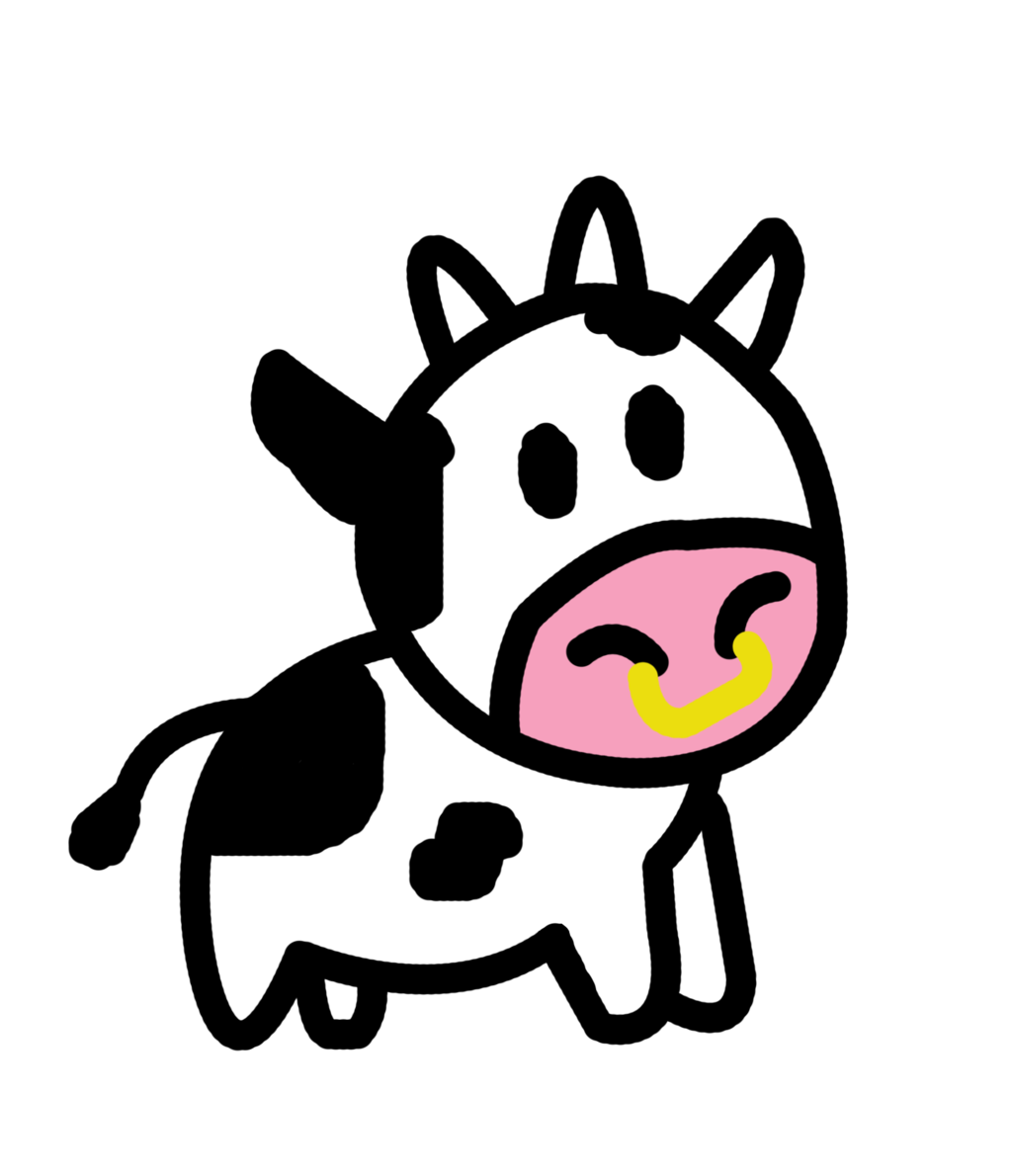 Cow Simple Drawing High-Quality