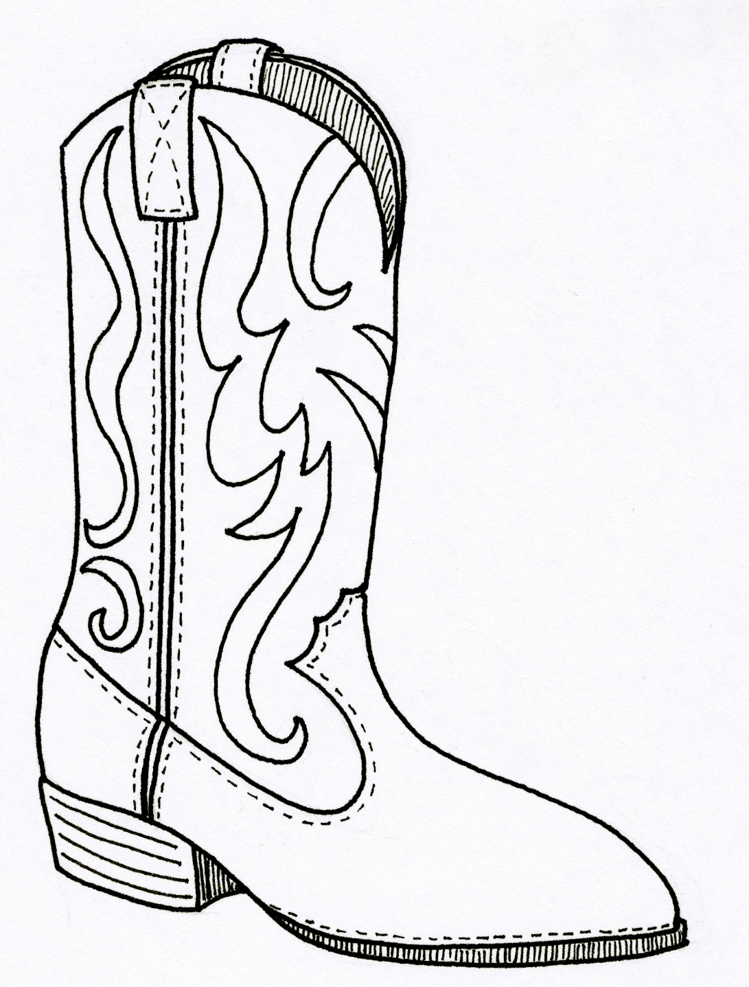 Cowboy Boot Best Drawing