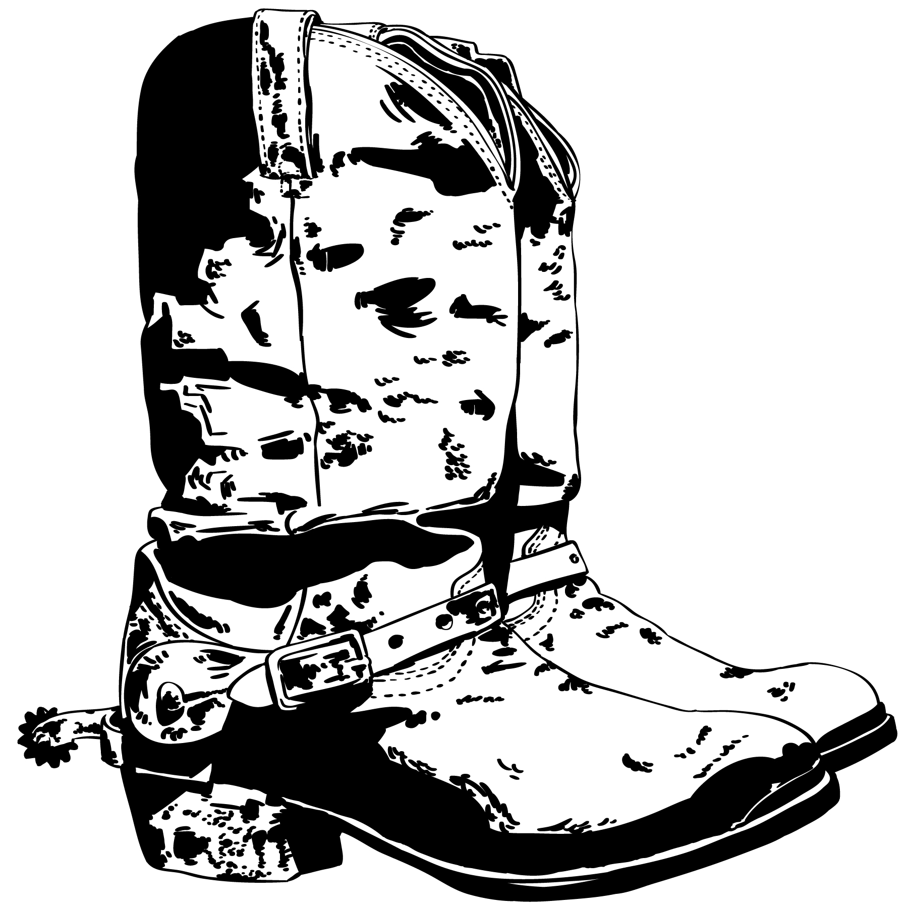 Cowboy Boot Drawing Picture
