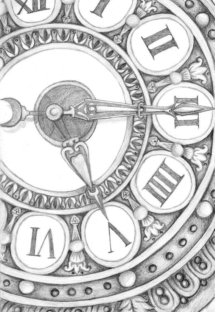 Creative Clock Drawing Picture