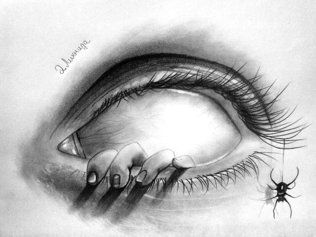 Creepy Eyeball Drawing Images
