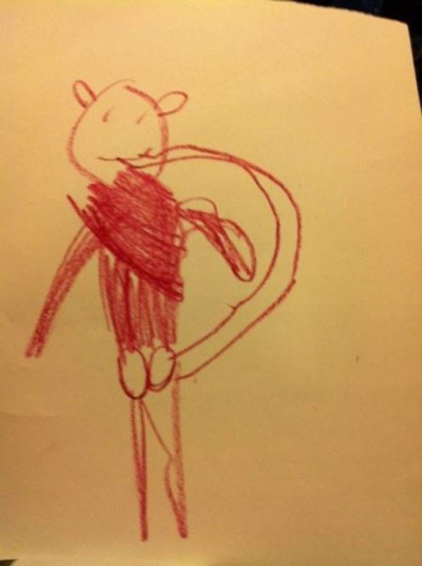 Creepy Kid Drawing Photo