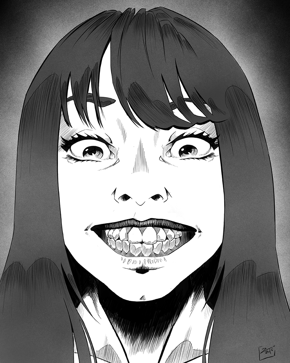 Creepy Smile Drawing Art