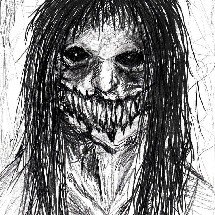 Creepy Smile Drawing Picture
