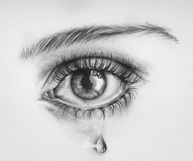 Crying Eye Drawing Art