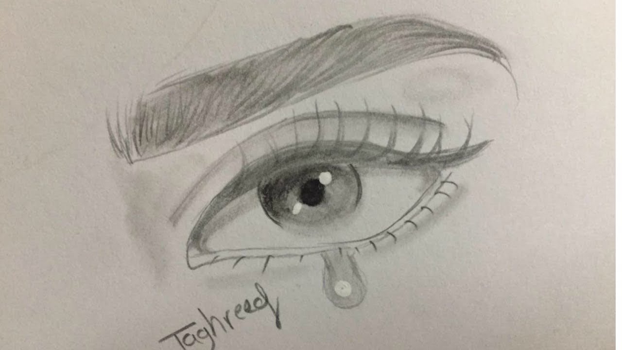 Crying Eye Drawing Beautiful Art