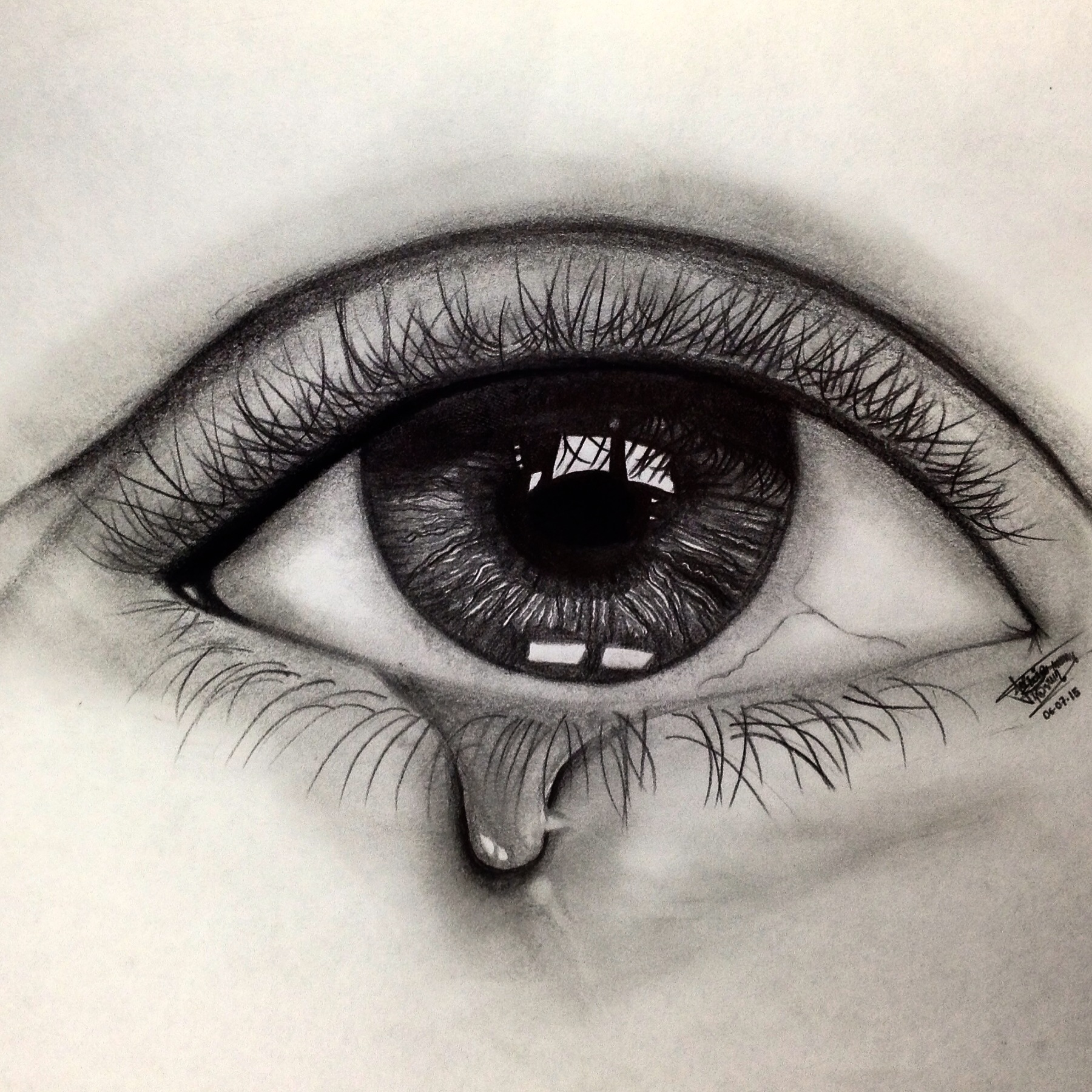 Crying Eye Drawing Creative Art