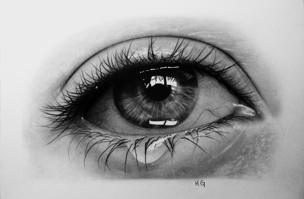 Crying Eye Drawing Pics