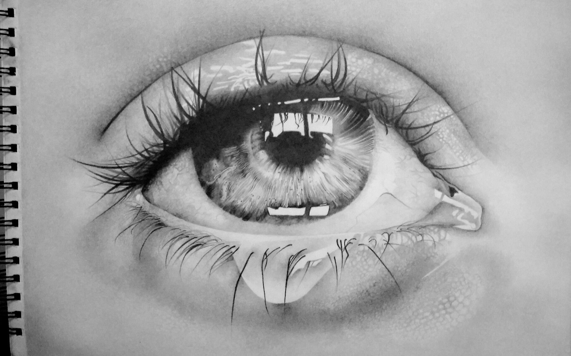 Crying Eye Drawing Pictures