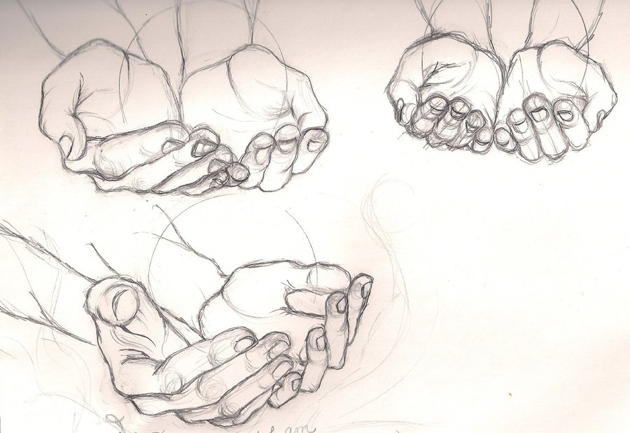 Cupped Hand Drawing Image