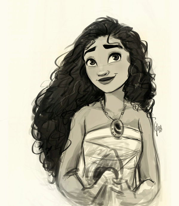 Curly Hair Girl Drawing Beautiful Art