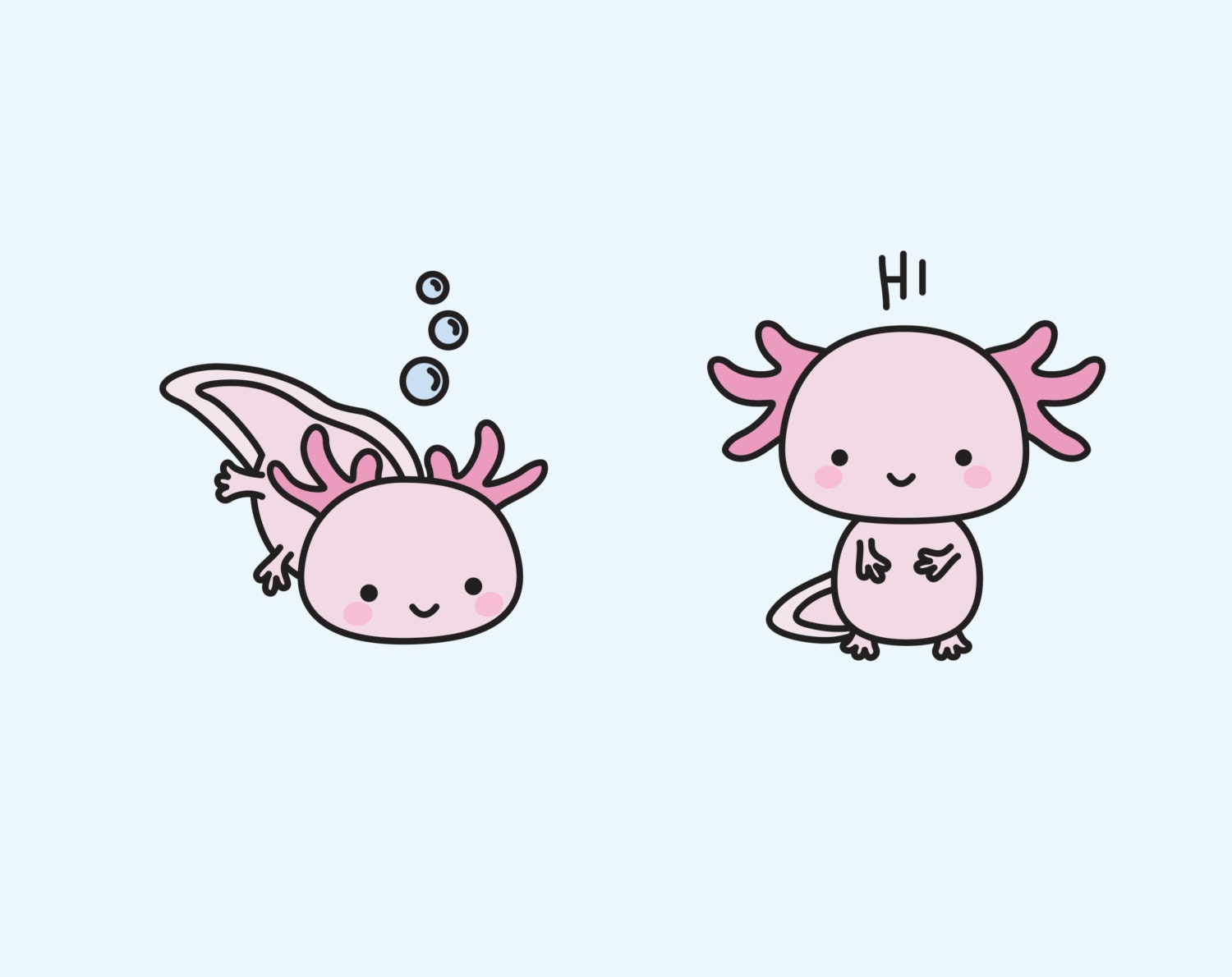 Cute Axolotl Drawing Pic